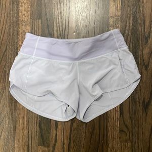 Lululemon Lilac Speed Up Shorts Size 2